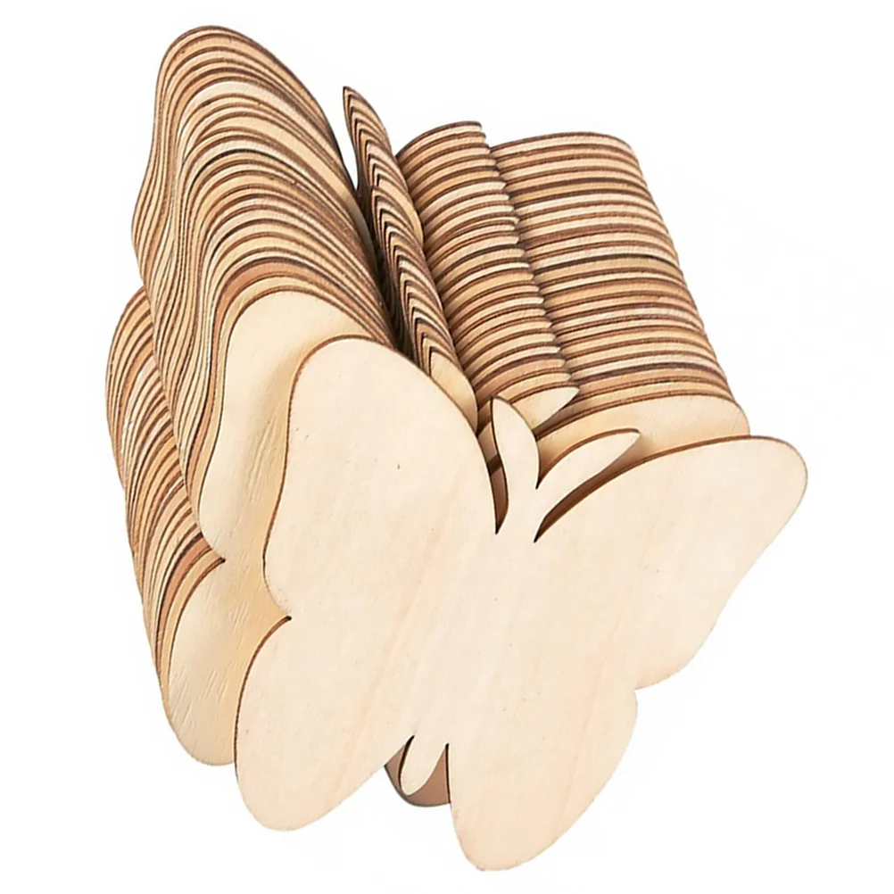 

40 Pcs Ornament Ornaments Butterflies Wooden Cutout Slice Christmas Decoration Child