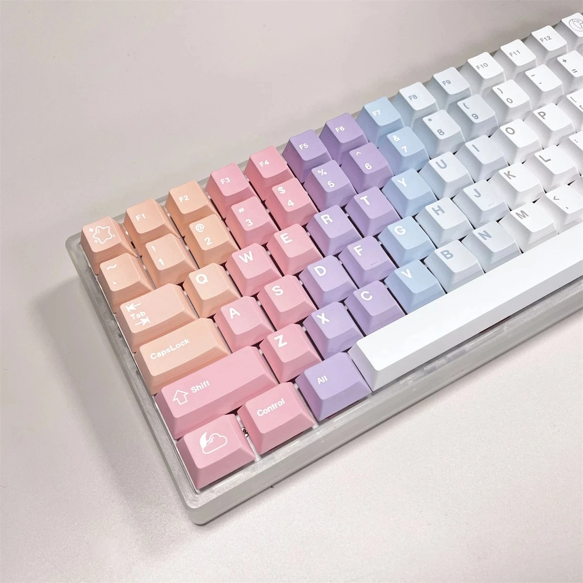 Gmk Dreams Gradient Keycaps Keycap Teclado Mecânico Perfil Cereja Pbt Sublimação Dye Interruptor mx 61 64 68 75 84 144 Chaves - Imagem 5