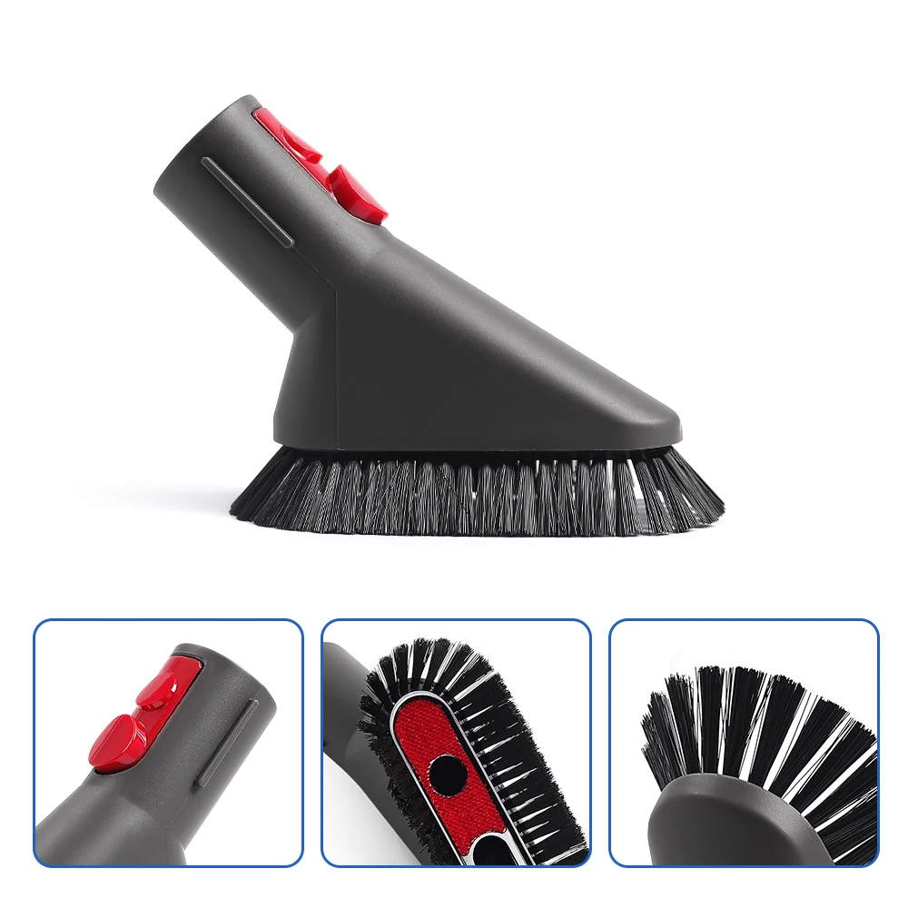 Vacuum Cleaner Flat Suction Nozzle Head For Dyson V7 V8 V10 V11 V12 V15 G5 Mattress Brush Head Round Brush Soft Brush Parts