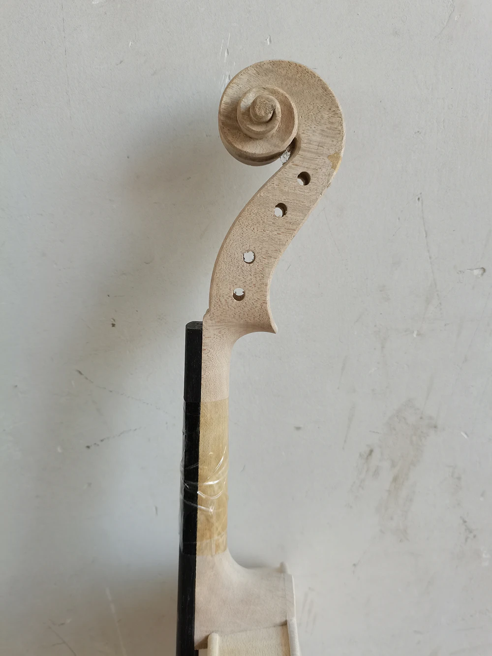 Acoustic Violin Stradivarius 1715 4/4 3/4 1/2 1/4 solid wood DIY Complete Backplane Flame Maple white embryo unfinished