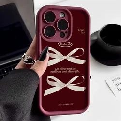 Elegant Wine Red Bowknot Burgundy Phone Case Cover - Galaxy S20 FE (1)
