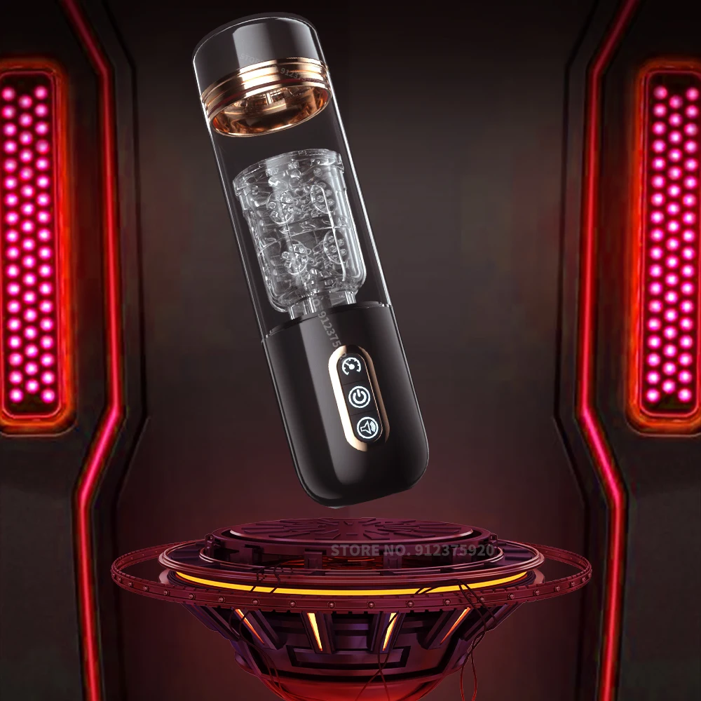 Male Masturbator Automatic Sucking Telescopic Thrusting Rotation Vacuum Penis Pump