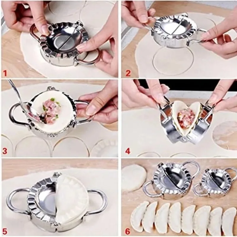 Stainless Steel Dumpling Skin Mold for Pressing Pastry and Kitchen Accessories, Practical and Convenient, Freeing Hands