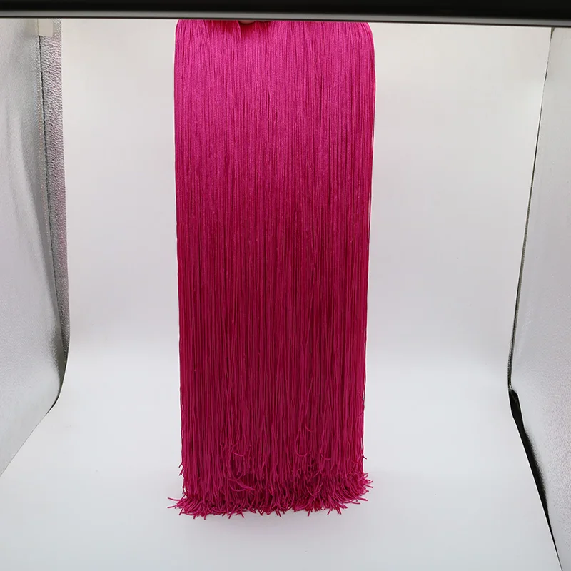 Frangia a Nappa 50cm 2 Iarde di Lunghezza in Poliestere per Cucito di Vestiti, Abiti, Tende, Decorazioni e Accessori - immagine 6