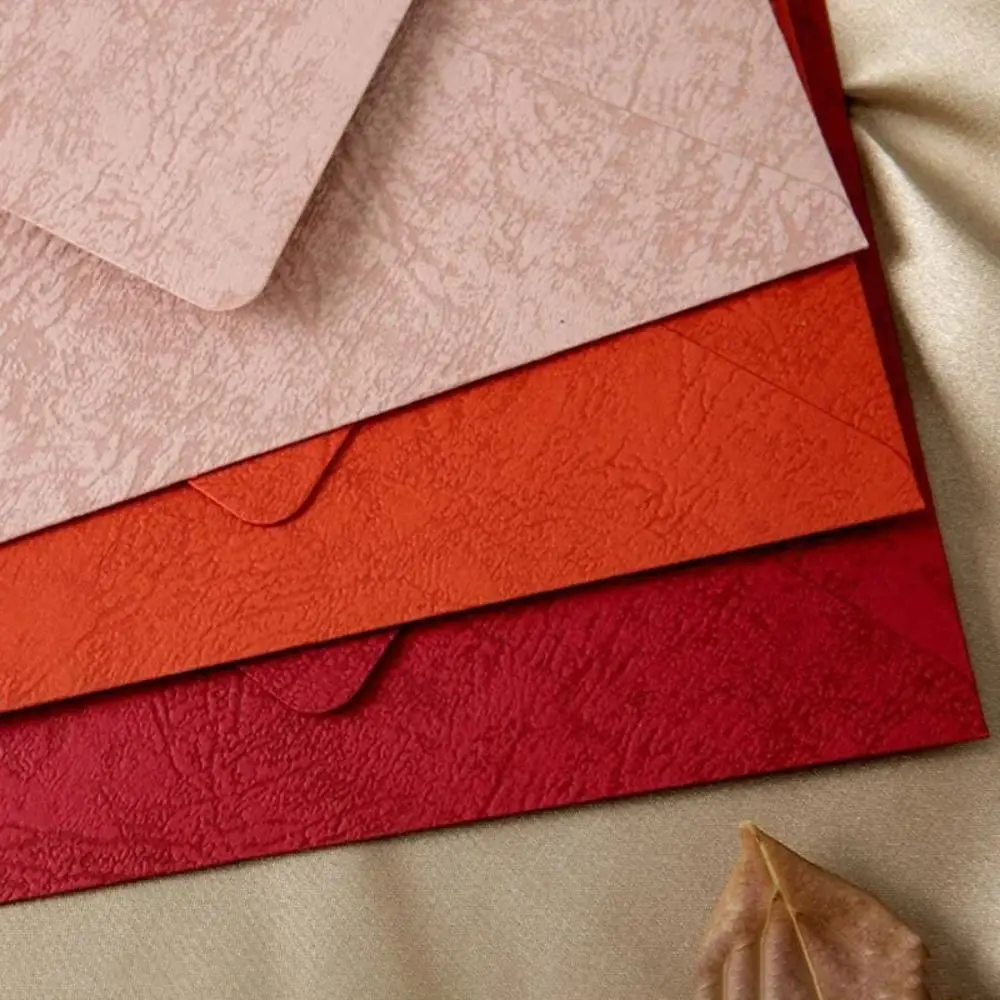 Pink Red Orange Envelopes For Letter Pads Vintage Letter Paper Wedding Party Invitations Cards Cover Decoration Gift 1 Set