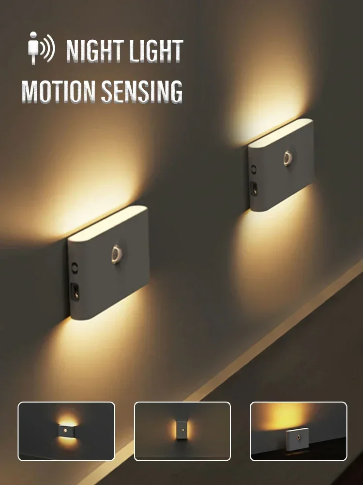 Intelligent Wooden Magnetic Suction Lamp LED Charging Night Light Staircase Corridor Bedroom Atmosphere Human Body Sensing Light Scf4a5313e5894f06850b77a4dadb1b00f