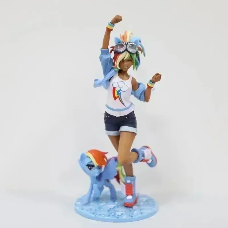 thumbnail image 1 of Hot My Little Pony Anime Figure Rainbow Dash Kawaii Rainbow Dash Applejack Fluttershy Twilight Sparkle Pvc Figure Model Doll Toy, 1 of 5