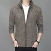 2025 Thick Warm New Fashion Brand Sweater Cardigan For Men Slim Fit Jumpers Knitred Winter Korean Style Casual Mens Clothes 4