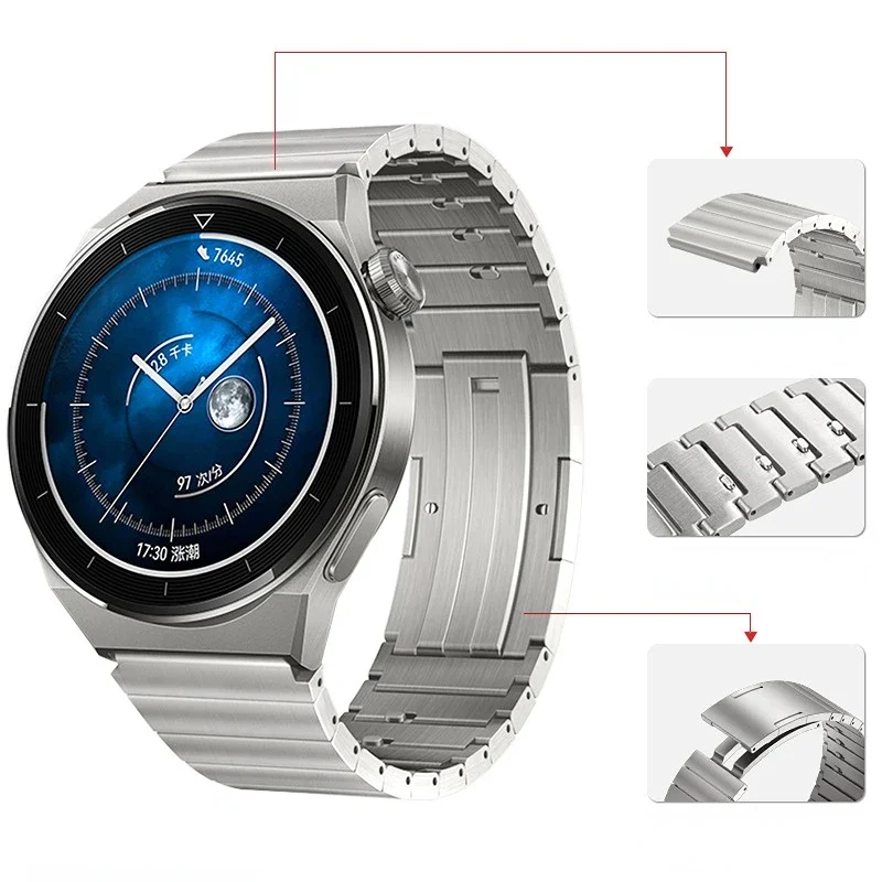 

22mm Titanium Strap For Huawei Watch 4 GT3-2 Pro 2e Amazfit GTR 4/3/2/Stratos Lightweight Wristband Samsung Watch 3/Gear S3 Band