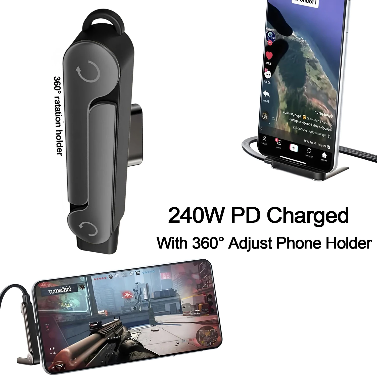รูปสินค้า แท่นชาร์จพับได้ USB-C รองรับ PD 240W