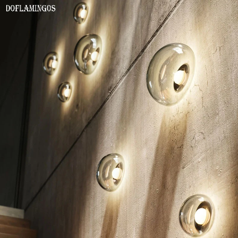 

Modern Deco For Home Glass Bubbles LED Wall Lamp Sconce Living Room Art Designer Lighting Nordic Minimalist Wall Lights Luxury