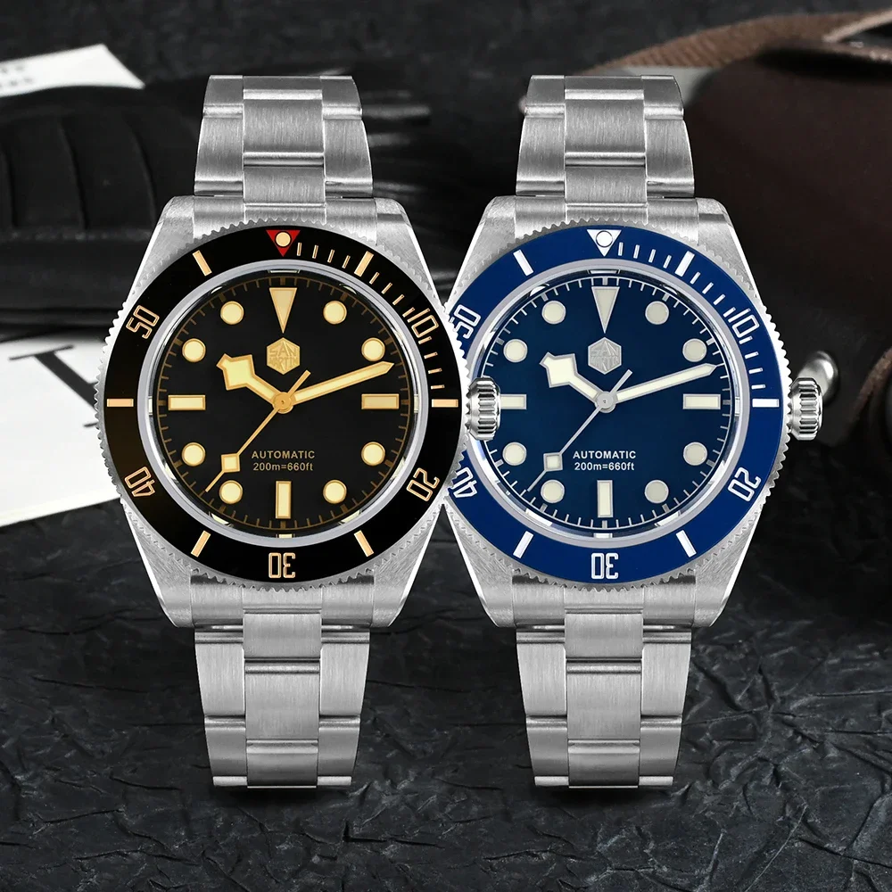 San Martin SN0008-G-B Vintage BB58 40mm Luxury Men Diver Watch 