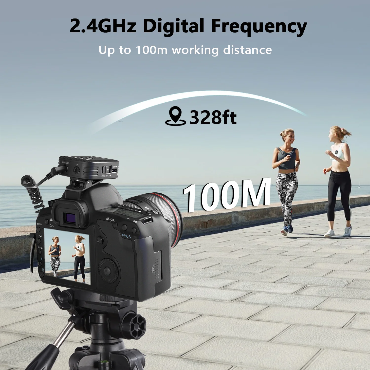 Saramonic 무선 라발리에 라펠 마이크, 아이폰, 안드로이드 DSLR 카메라, 비디오 녹화, 스트리밍 브이로그용, 4 채널, Blink500T4