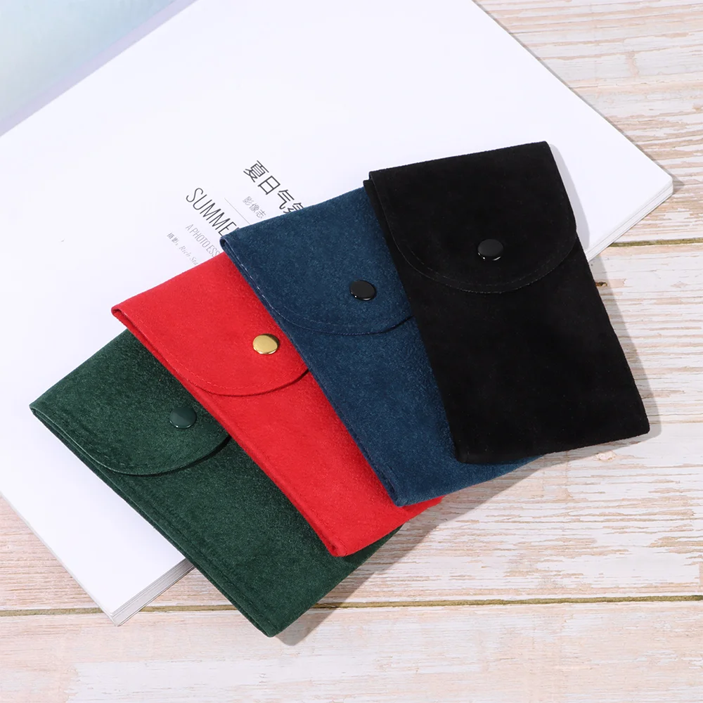 Travel Watch Case | Flannelette Watch Storage Bag, Velvet Snap Packaging Pouch Anti-Dus... - SKU WSB01657 - UGI Packaging