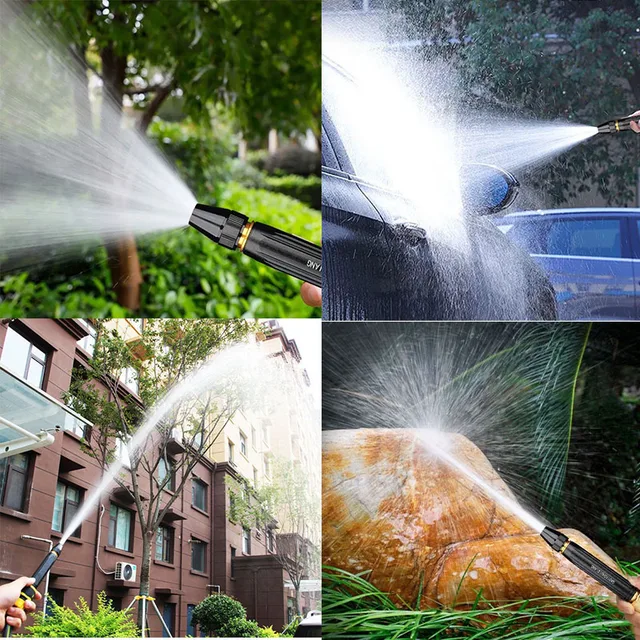 Hordozható, Nagynyomású Autómosó Vízpisztoly, Sprinkler, Hab Víztömlő Fúvóka, Fém Kerti Öntözőszerszám - Image 2