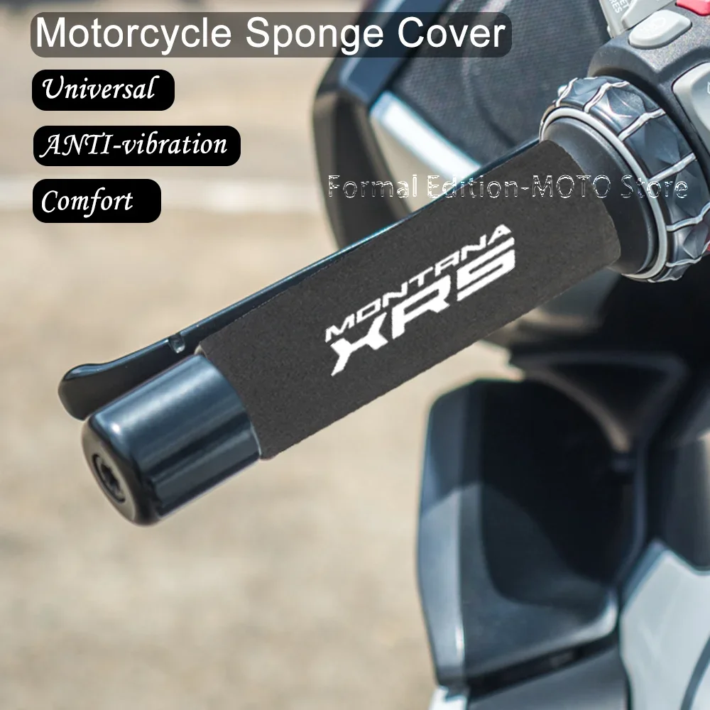 

Motorcycle Grip Cover Shockproof Motorcycle Sponge Grip Non-slip Handlebar Grip Sponge Cover for Macbor Montana XR5 500 -2023