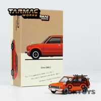 Tarmac Works 1:64 Civic (SB1) Orange Diecast Model Car 1