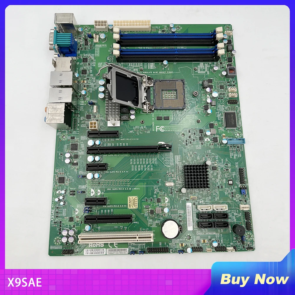 

X9sae For Supermicro Server Motherboard Xeon E3-1200 v2 Series Core i7/i5/i3 (non-ECC UDIMMs Only) Processors LGA1155 DDR3