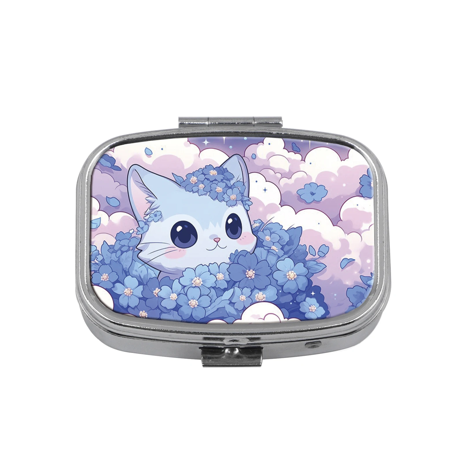 Mini Portable Cartoon Animal Pill Organizer with Multi-Grid Storage