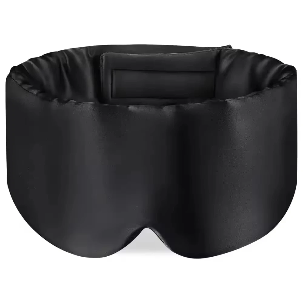 Luxurious Mulberry Silk Sleep Mask – Soft, Pressure-Free, Adjustable Design with Ear Cover for Anti-Wrinkle Benefits