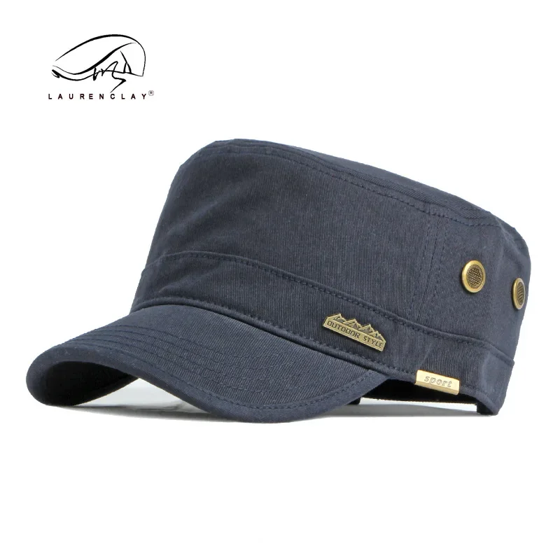 Brand Oohmy Flat Hat Cadet Cotton Cap Basic Everyday Adjustable Style Hat Baseball Caps for Men Women Youth Boys Girls Teens