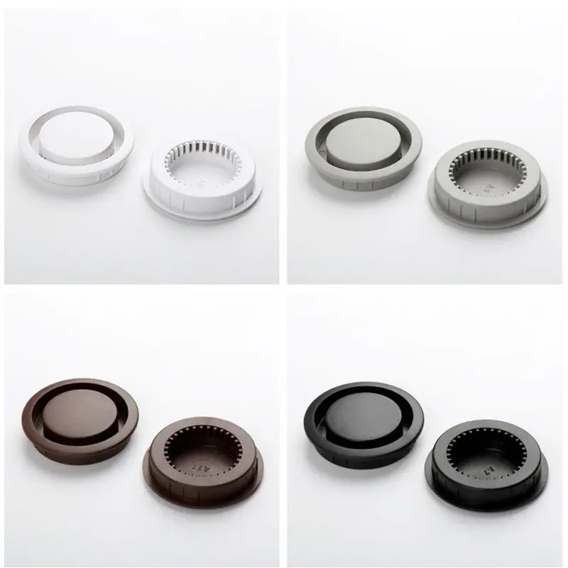 Round Plastic Air Vent Ventilation Furniture Cabinet Closet Invisible Grille Cover Diffuser Ventilation Hole решетка вентиляцион