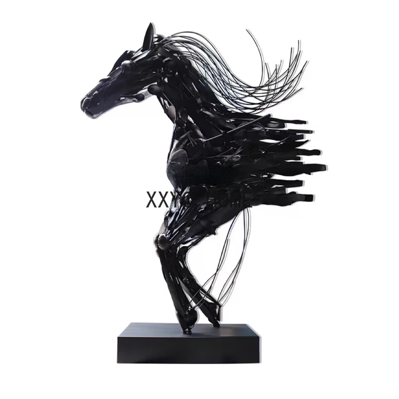 

Benma Real Estate Iron Hall Large Floor Sculpture Lucky Horse Moving into the New House Gift Decoration Living Room Decoration