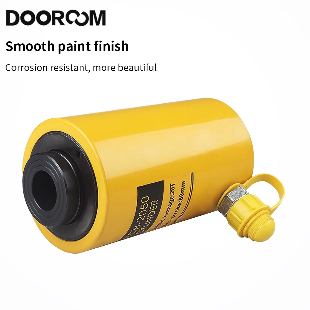 DOOROOM 30T Hollow Plunger Hydraulic Cylinder RCH-20 30TSingle Acting Ram Cylinder 100mm Heavy Duty Lifting Tool Multifunctional 5