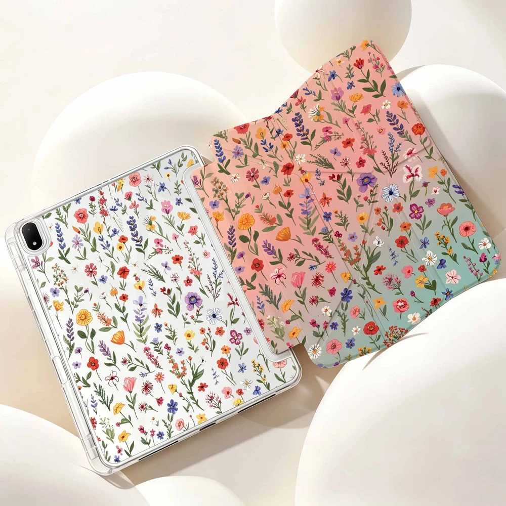 Wildflower Meadow Protective Tablet Case with Pen Slot