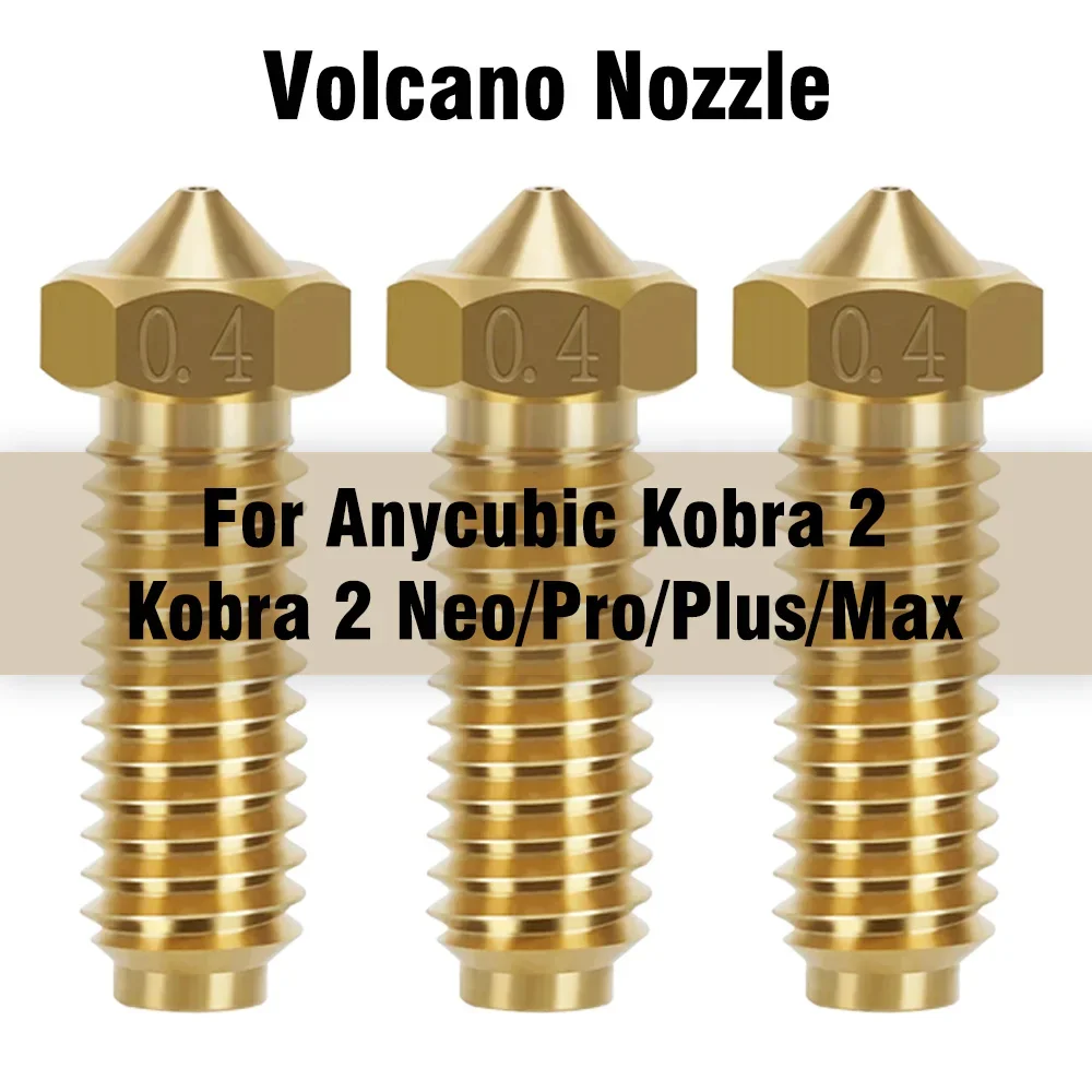 Nozzles Brass 0.4mm 3D Printer Nozzle For Anycubic Kobra 2 Volcano Nozzles For Kobra2/ Kobra2 Pro/Kobra2 Max/ Kobra2 Plus