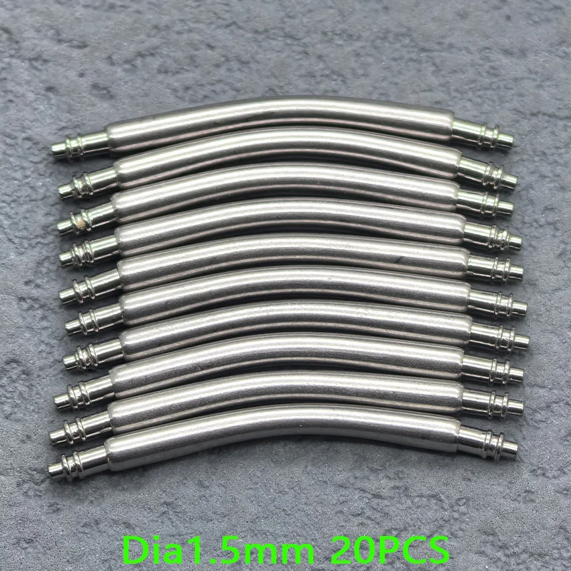 Curved Spring Bar Watch Strap Link Pins - Stainless Steel, Various Diameter and Width Options (10/20PCS)
