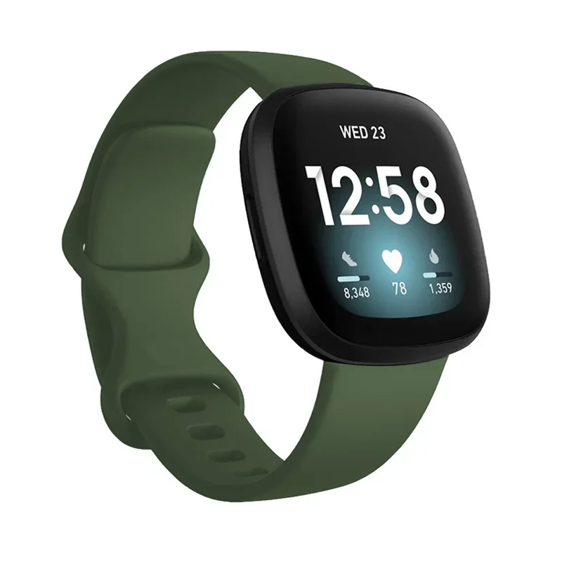 Silicone Sport Strap for Fitbit Versa and Sense - Soft Smartwatch Band Accessory