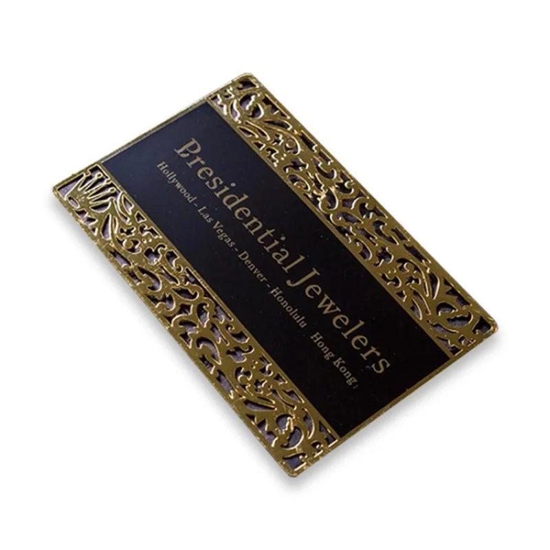 

custom,Custom Metal Black Business CardsHigh-grade mirror card custom stainless steel laser engraving Custom Metal Business Car