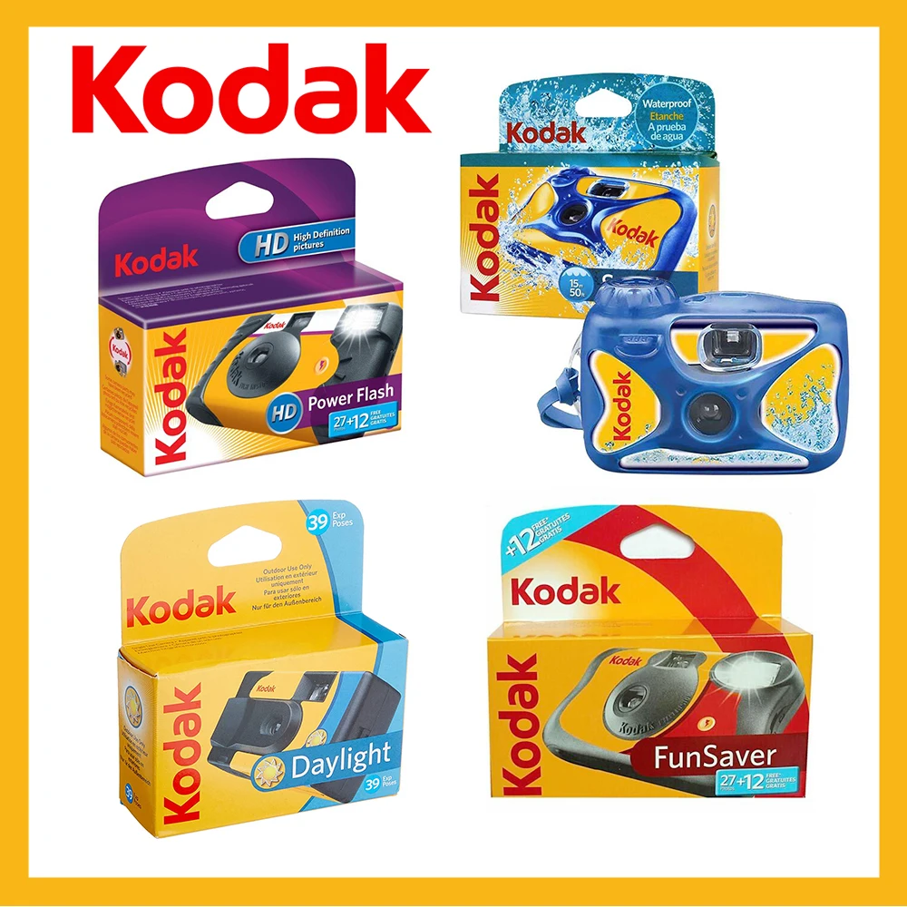  Kodak Cámara deportiva desechable, exposición 27, resistente al  agua hasta 50 pies (descontinuada por el fabricante) : Electrónica