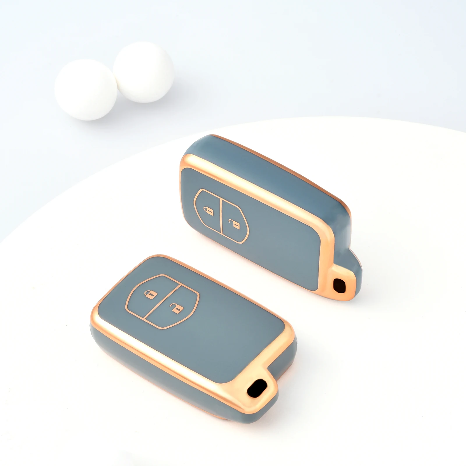 Premium TPU Car Remote Key Case Cover for Keyless Entry Fobs, 2-Button Design