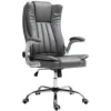 Microfiber Executive Officehair, Pairable Flip-Up Arms, Adjustable Height and Tilt Function, Gray 1
