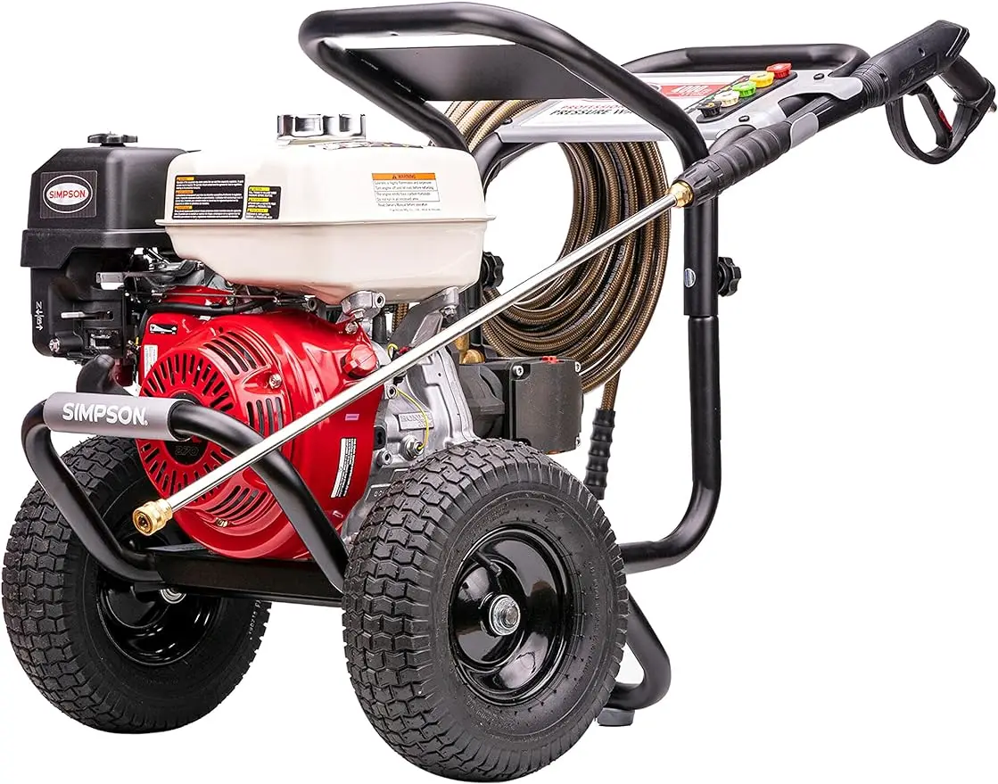 

Cleaning PS60869 PowerShot 4000 PSI Gas Pressure Washer, 3.5 GPM AAA Triplex Pump, GX270 Engine, Includes Spray Gun, Wand