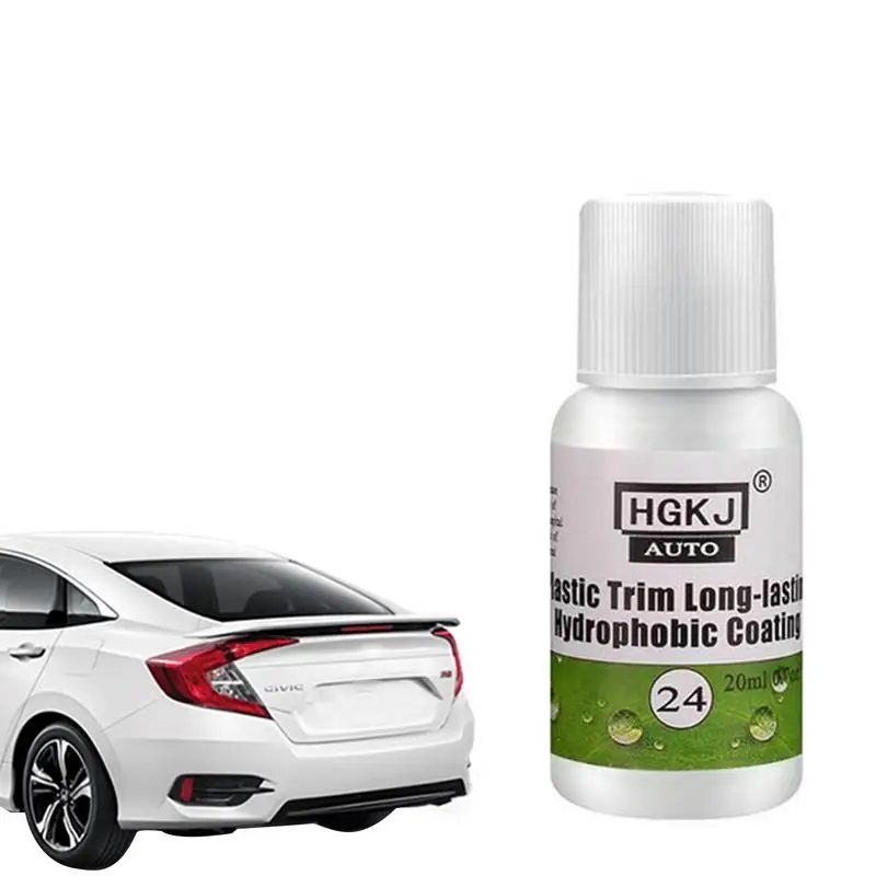 

20/50/100ml Plastic Exterior Recovery Restorer Trim Long-lasting Cleaner Agent Refresh Restoration Hydrophobic Coating For Car