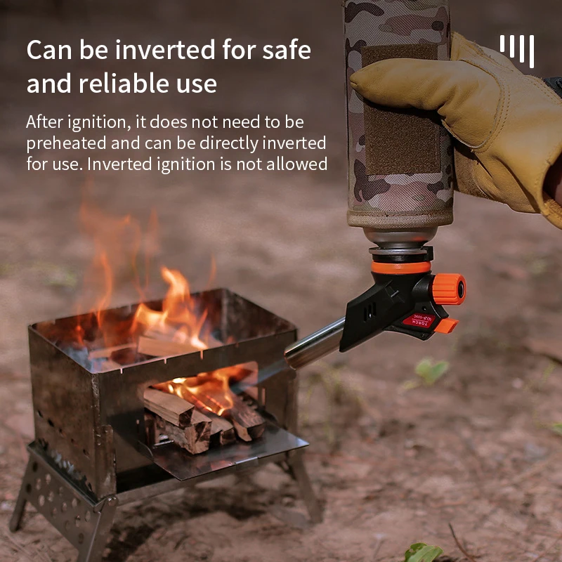 Welding Gas Torch Flame Gun Burner Nozzle Flamethrower Butane Burner Outdoor Camping BBQ Brazing Torch Kitchen Cooking