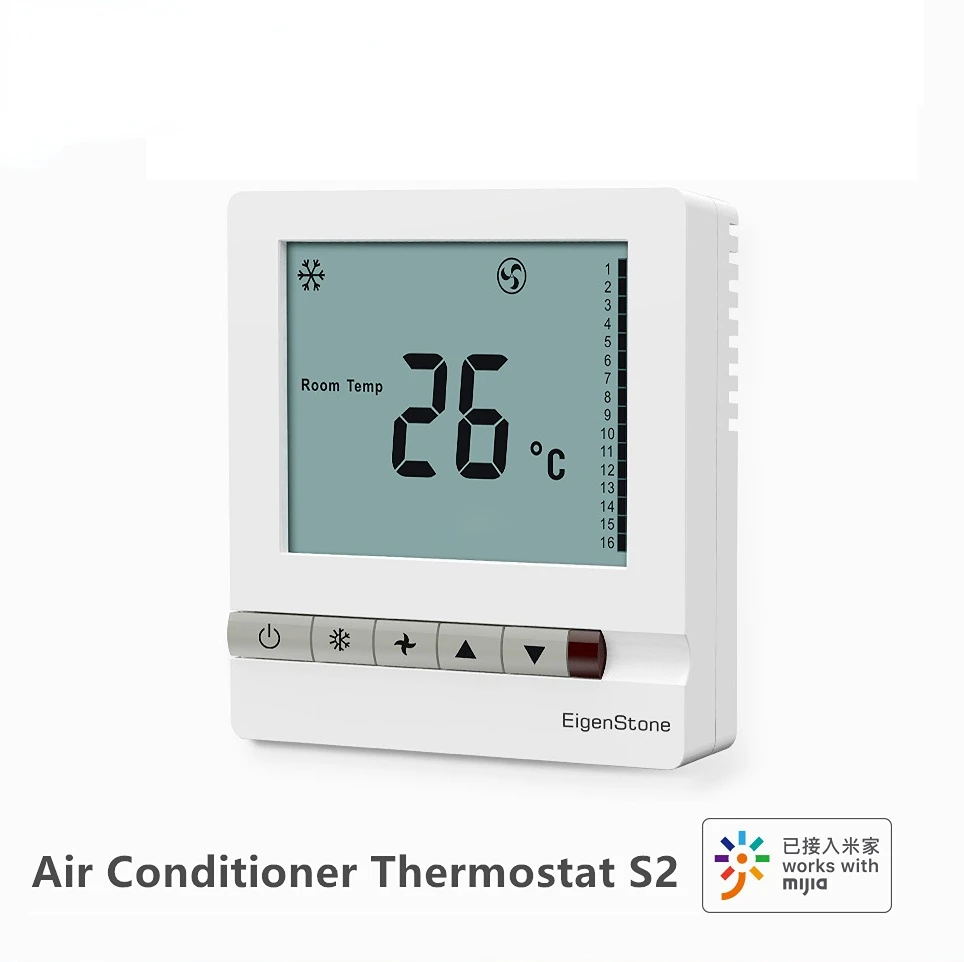

Smart Air Thermostat S2 EigenStone Conditioner Temperature Control LCD Fan Coil Switch Controller for Mi App Home Smart Gadgets