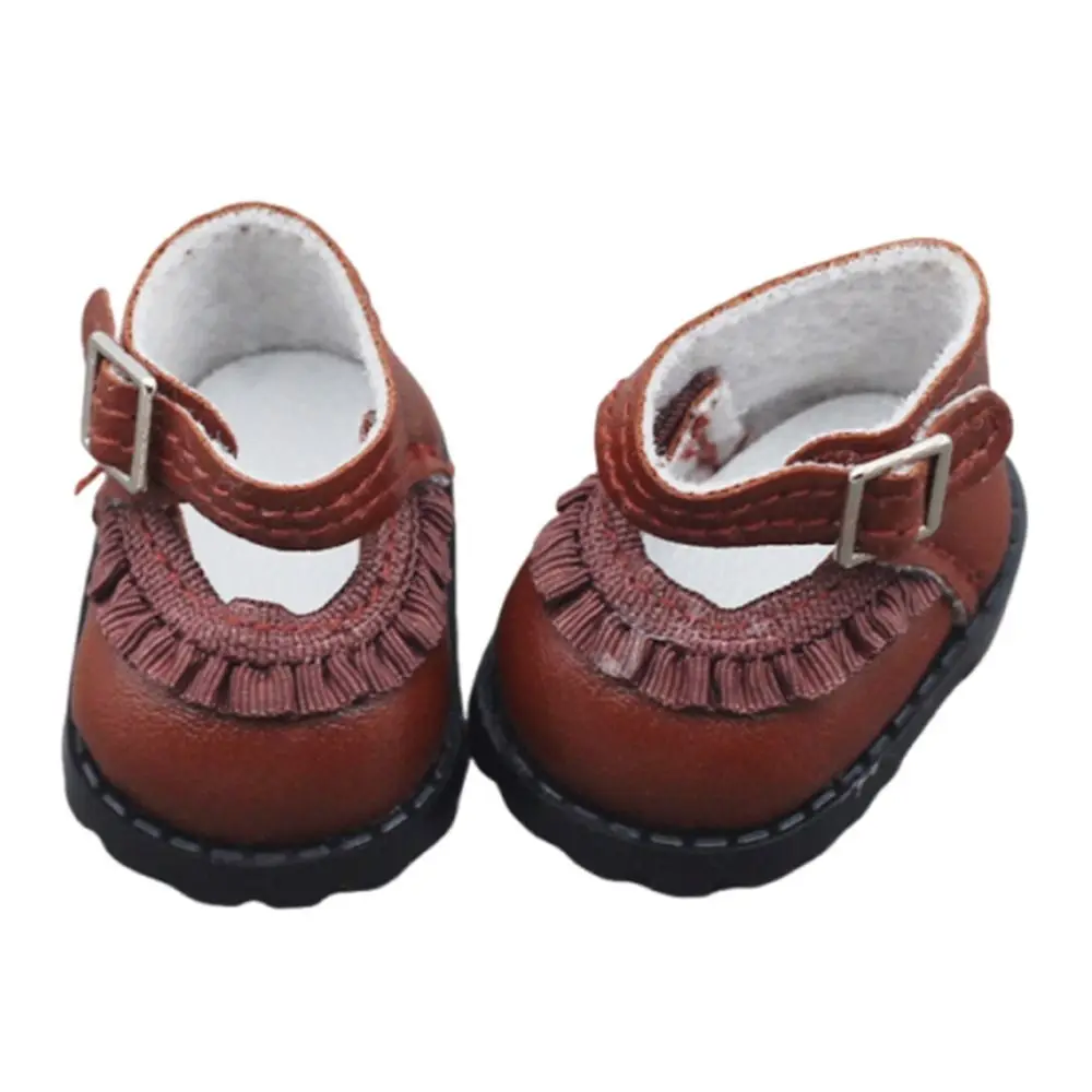 3,8*2,3 cm Schuhe handgemachte Accessoires für Labubu Schuhe Ersatz 15 cm Baumwolle Puppe Spitze Schuhe DIY Leder Schuhe Puppe Spielzeug – Detail 7