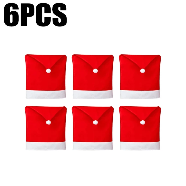 Red Non-Woven Dining Room Chair Cover for Christmas Party and Restaurant Table Decoration 8