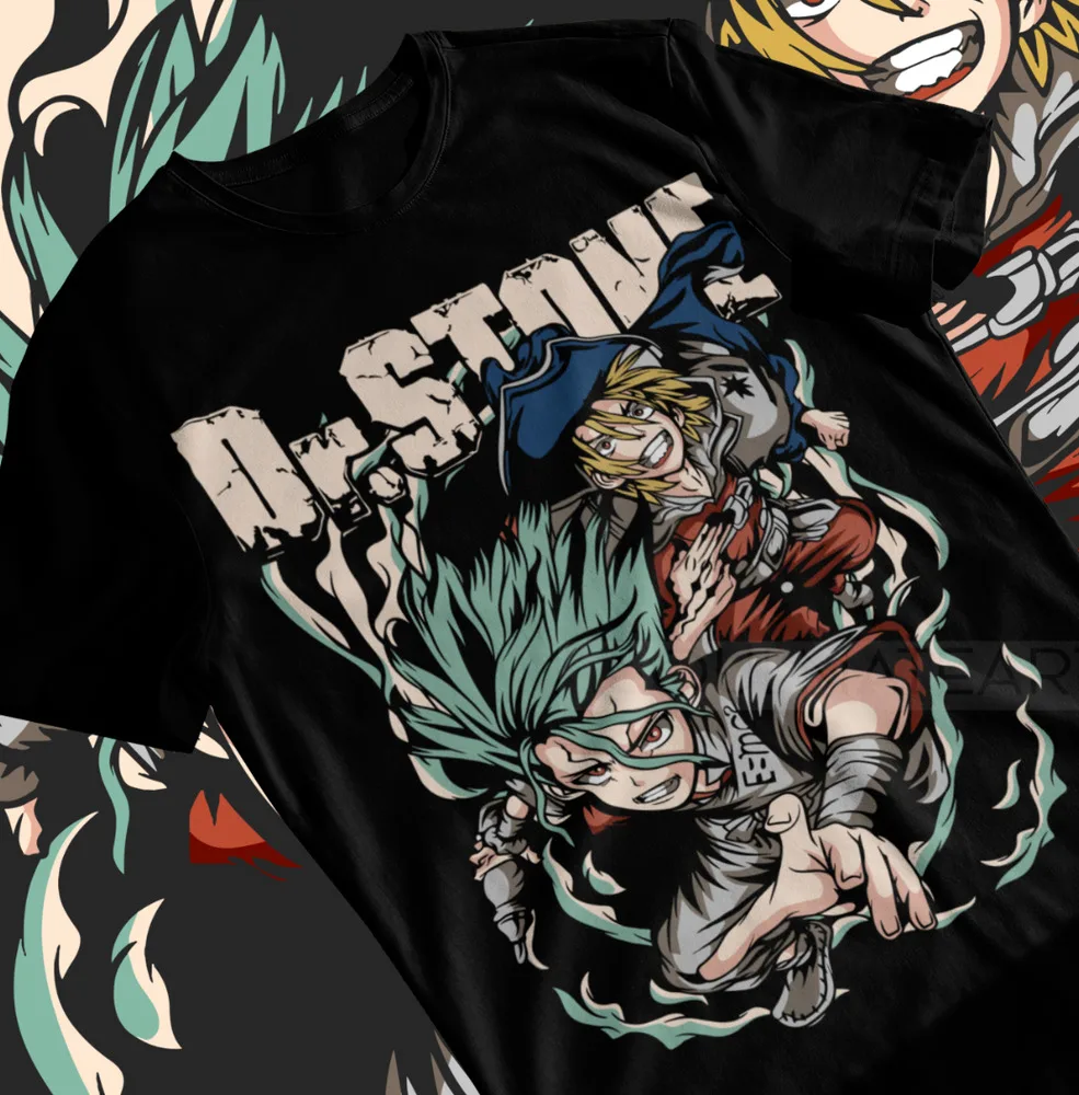 

Футболка Dr. Stone Senku Ishigami Ryusui Asagiri Seiyuu ретро мягкая футболка