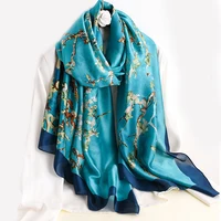 Spring Scarf Women's Luxury Design Scarf Silk Smooth Scarf Soft Muslim Headband Shawl Beach 85x180cm 1