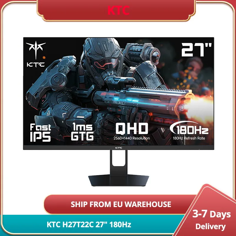 Ktc h27t22cゲーミングモニター、27インチ、180hzリフレッシュレート