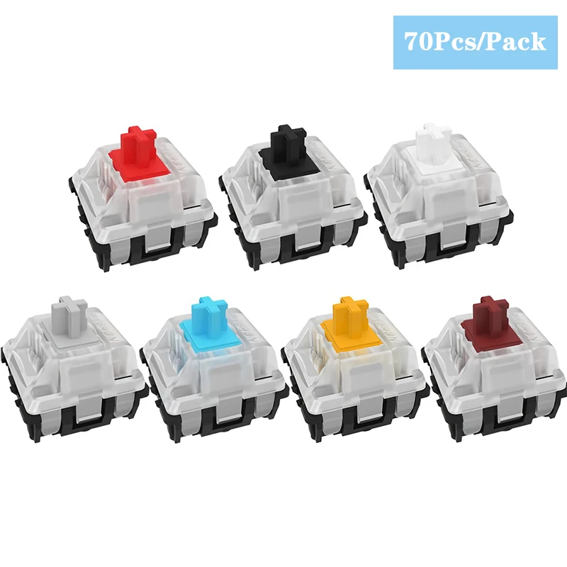 70Pcs/Pack Black/Brown/Yellow/Red/Silver Switch Gateron Optical Linear Clicky For Mechanical Keyboards | Компьютеры и офис