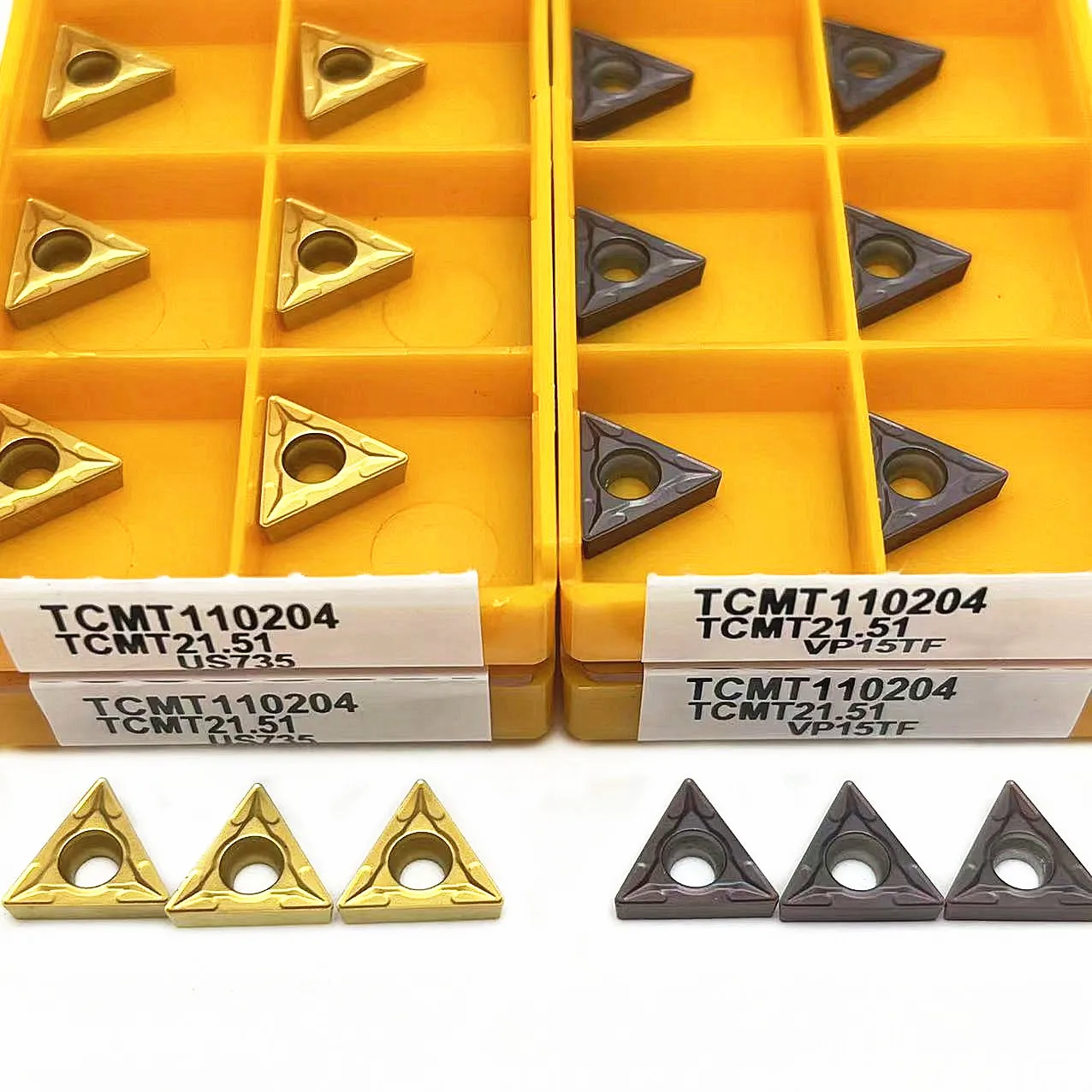 10 Inserti In Carburo TCMT110204 VP15TF UE6020 - Utensili Tornitura Metallica