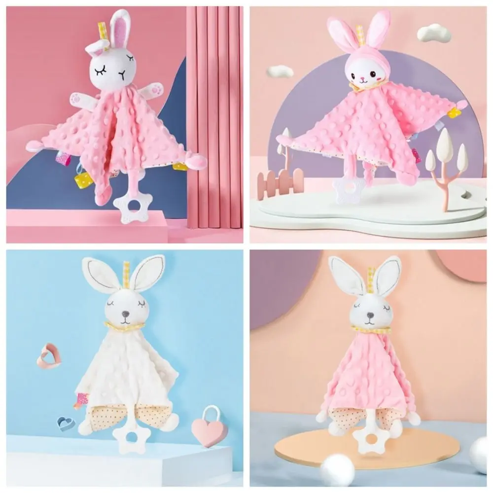 Comforter Baby Security Soothing Towel Snuggle Toy Stuffed Animal Newborn Saliva Towel Silicone Teether Adorable
