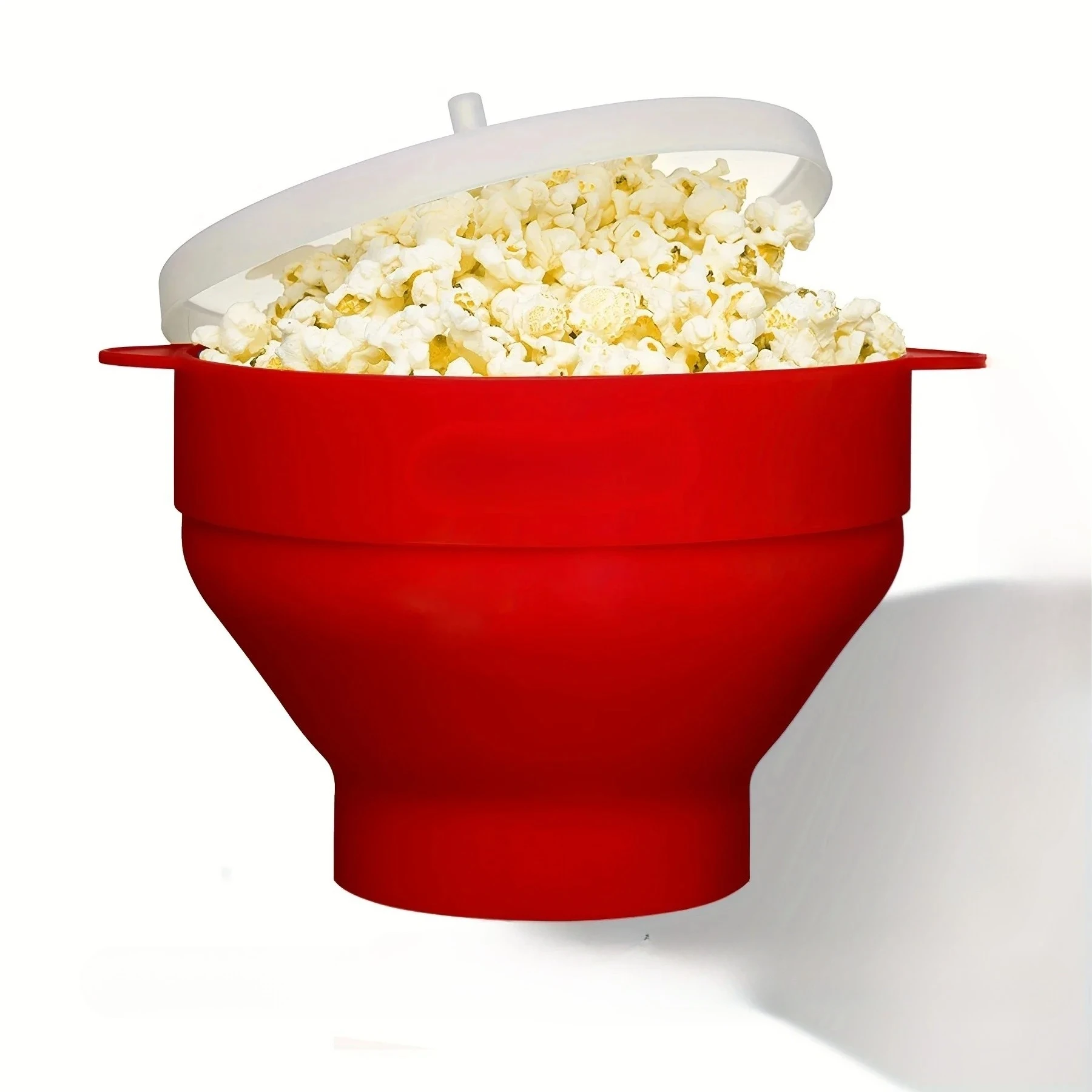 Premium Foldable Silicone Popcorn Maker - Food Grade, Easy DIY Popcorn Bowl with Lid