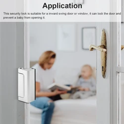 Serrure de sécurité pour porte battante vers l'intérieur, Protection Anti ouverture pour nouveau né, fournitures de maison 